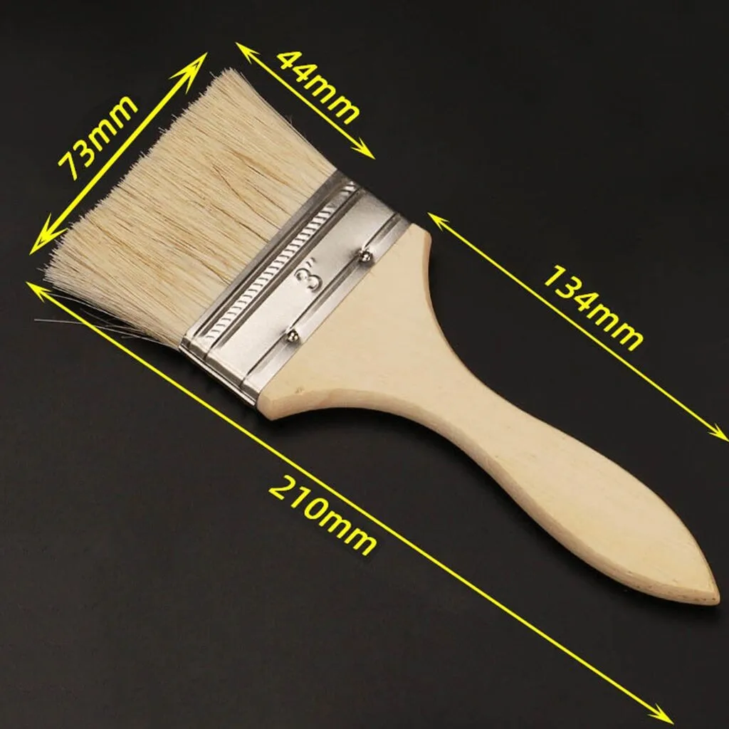 3 шт. 1/2/3 InchWooden ручка Краски кисти кисточка для барбекю Водонепроницаемый с