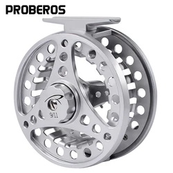PROBEROS Fly Fishing Wheel 3/4-5/6-7/8 WT Fly Fishing Reel Aluminum Fly Reel CNC Machine Cut Large Arbor Die Casting