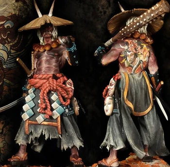 

1/20 ancient man warrior stand Resin figure Model kits Miniature gk Unassembly Unpainted