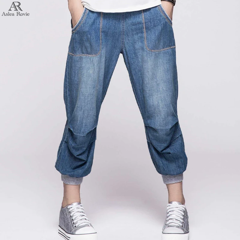 Harem jeans for woman high waist 2019 summer plus size Capris Calf-Length Denim pant 4XL 5XL 6XL Harem jeans for woman high waist 2019 summer plus size Capris Calf-Length Denim pant 4XL 5XL 6XL