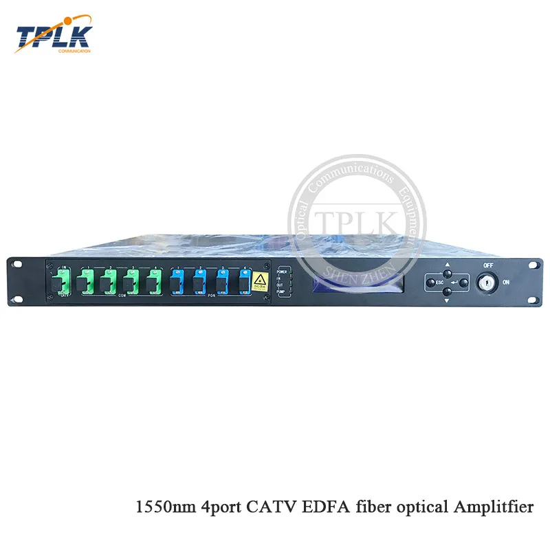 Горячая продажа CATV EDFA WDM 1550nm 1U/80 W 4port * 21dbm sc/apc sc/upc высокомощный усилитель