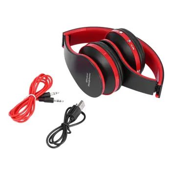 

Foldable Wireless Headphone Stereo Bluetooth Headset Combo with Mic Support AUX For iPhone Cellphone PC Laptop 3.5mm Audio Jack