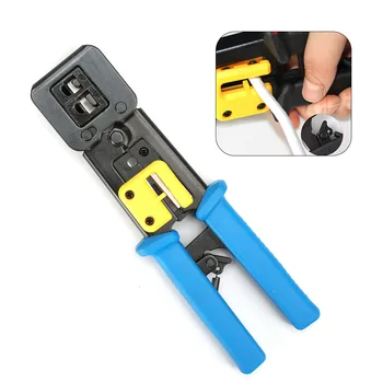 

Professional Crimper Hand Network Tools Wire Pliers Cable Stripper Pressing Clamp Tongs Clip Peeling Shear Non-slip Handle