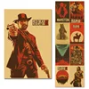 Red Dead Redemption 2 игры постер Home Decor 30x45 см ретро большой KraftpaperStyle стены Плакаты Винтаж Интернет кафе бар украшения ► Фото 1/6