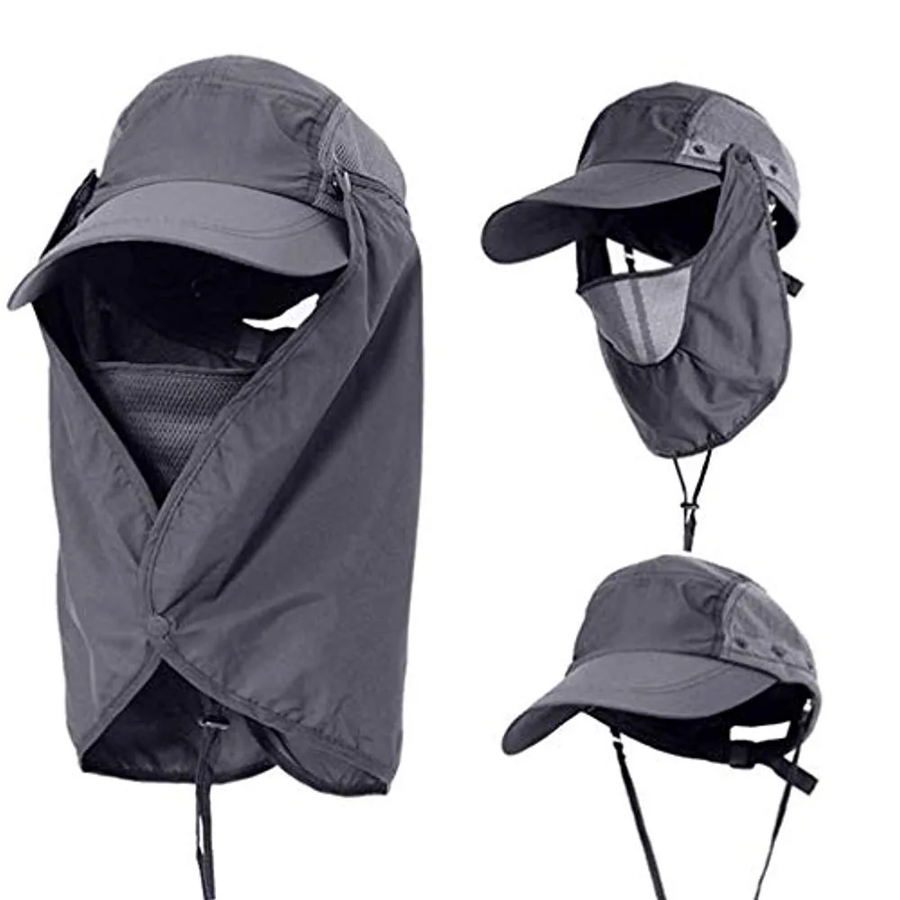 Outdoor Sun Hat Fishing Cap for Man Woman 360°UV Protection Removable 50 UV Hiking Jungle Mountain |