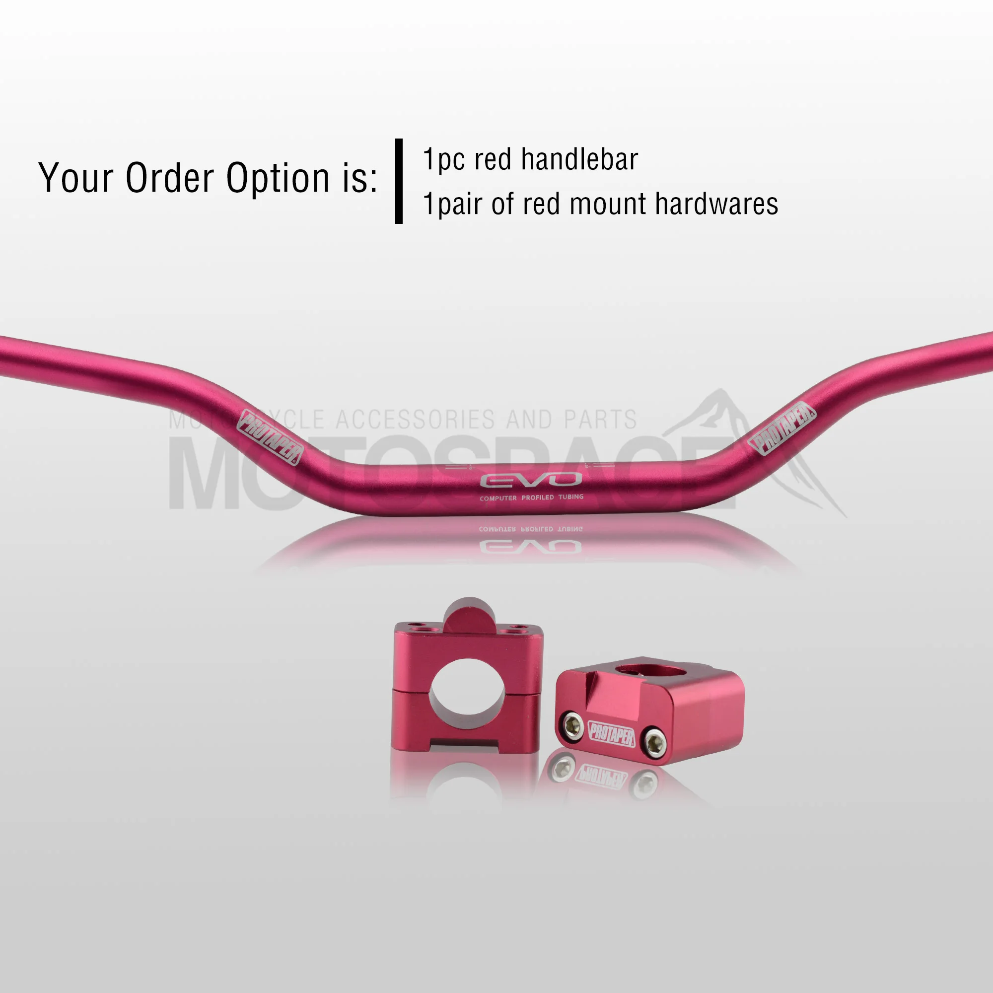 Red Combo2 Руль для Pro Taper Pack Bar 1-1/" Классическая дверная ручка бар колодки ручки Pit Pro Racing Dirt Pit Bike мотоцикл с адаптер cnc - Цвет: Red Combo2