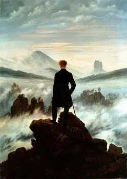 

Caspar David Friedrich The Wanderer above the Sea of Fog oil paintings canvas art Prints Wall Art For Living Room Bedroom Decor