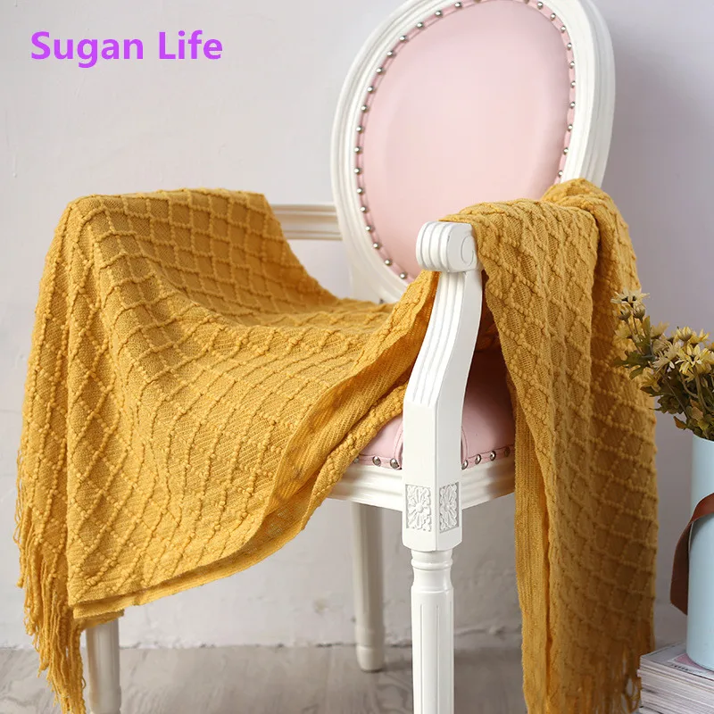 Sugan Life кондиционера Одеяло Диван Одеяло Небольшой аромат ветер небольшой ромбик размер 130x150 см