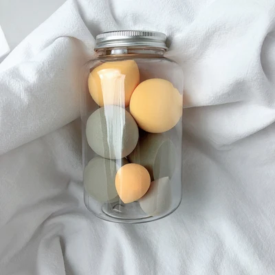 7 шт. губки для макияжа, косметические губки для макияжа с яйцом, влажные сухие губки для двойного использования, инструменты для макияжа с яйцом, косметический спонж для тонального крема - Цвет: Gray andYellow