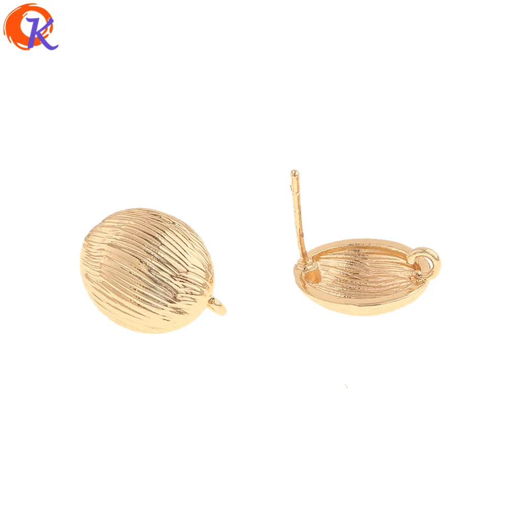 

Cordial Design 30Pcs 12*15MM Jewelry Accessories/DIY/Hand Made/Earring Findings/Genuine Gold Plating/Silver Pin/Earrings Stud