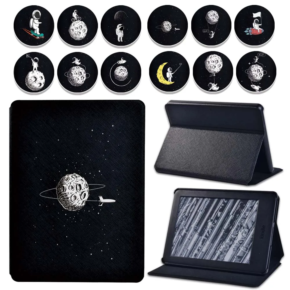 

Tablet Case For Amazon Kindle 8/10th Paperwhite 1/2/3/4 Stronaut Black Series Drop Resistance Pu Leather Tablet Case