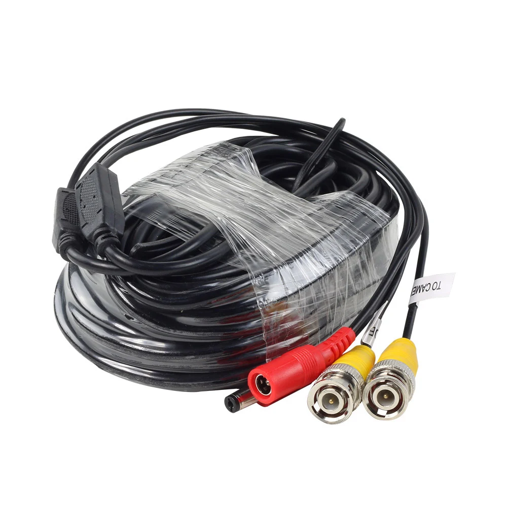 

CCTV Camera and DVRs coaxial Cable CCTV Video Power BNC Cable DVR Wire Cord + DC plug Power extension cable for