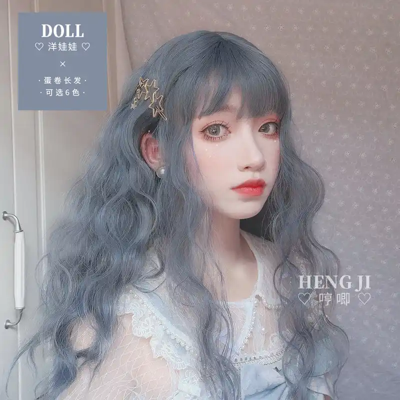 Harajuku Dulce Peluca De Lolita Pelo Corto Rizado Flequillo Recto Peluca De Anime 6 Colores Peluca De Cosplay Opcional Chica Kawaii Loli Cos Aliexpress