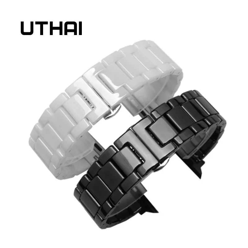 

UTHAI A07 Ceramic Strap Band for APPLE Watch 3/2/1 42mm/38mm Iwatch Bracelet Wrist Resin Belt Watch Accessories Watchband