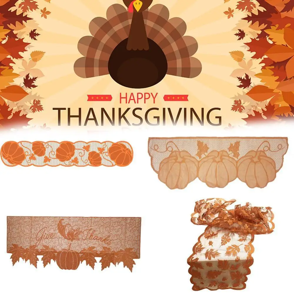 

Maple Leaf Lace Table Runner Modern Perfect for Fall Dinner Parties Restaurant Decor for Wedding/Halloween/Party Supplies