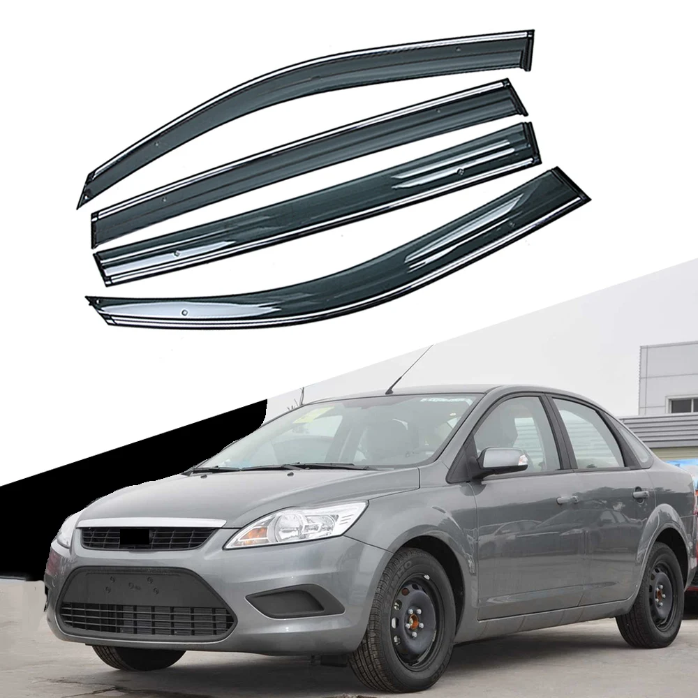 Для FORD Focus 2004-2012, защита от солнца и дождя для окна автомобиля, козырьки щиток, защитный чехол, накладка, рамка, наклейка, внешние аксессуары