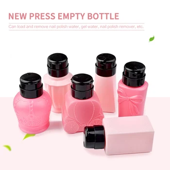 

Refillable Press Bottle Nail Polish Remover Water Alcohol Press Bottle Nail Art Suction Bottle With Lock Leak-proof Sub-bottles