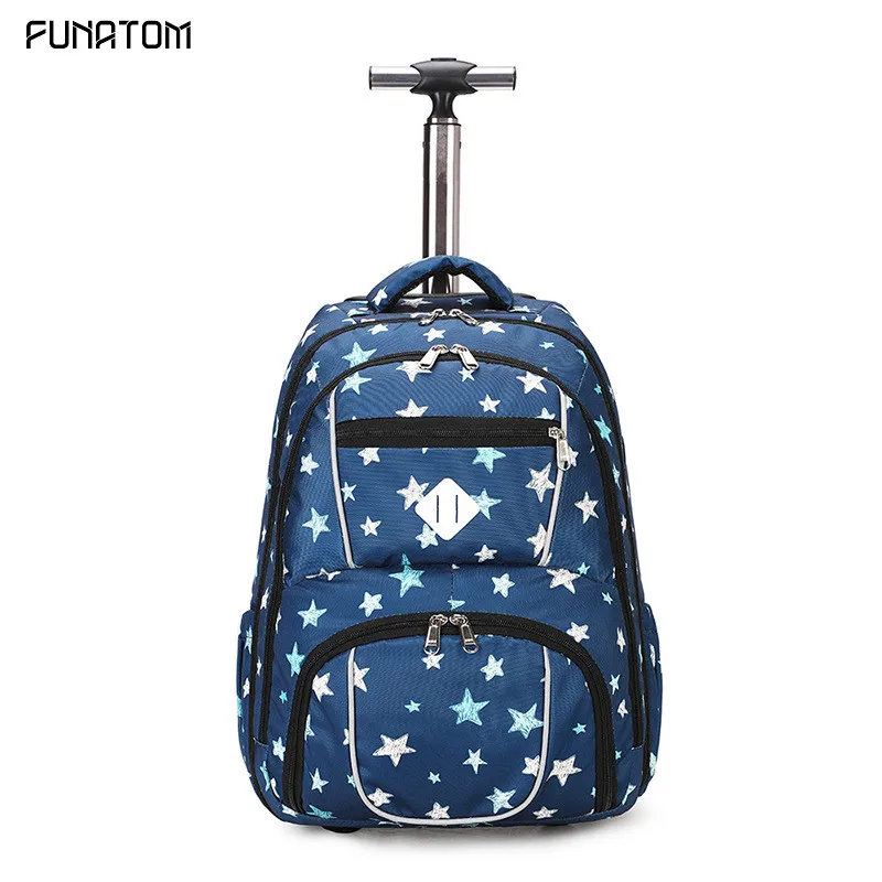 Galaxy Kids Rolling багаж школьные рюкзаки с чемодан на колесиках Детские багажные рюкзаки на колесах сумка для школы - Цвет: 3