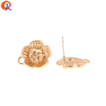 

Cordial Design 100Pcs 14*17MM Jewelry Accessories/Earring Stud/Matte Gold/Flower Shape/DIY Making/Hand Made/Earring Findings