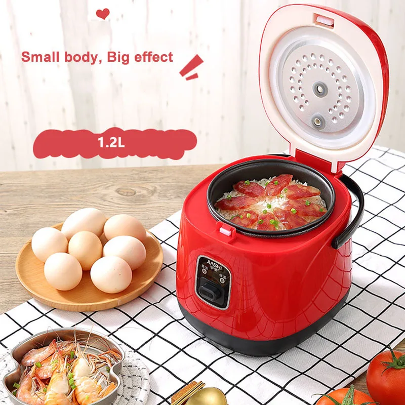 Olla arrocera eléctrica Blanco huevos nutritivos y platos calientes gachas vaporera de alimentos 24V 140W 1.3 L para cocinar arroz 