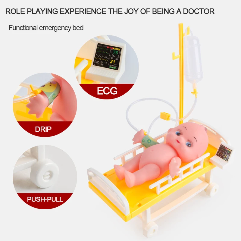 Children\'s Toys Girl Nurse Games Kids Doctor Dentisit Toys Medical Supplies Stethoscope Hospital Play Doctor Set for Children