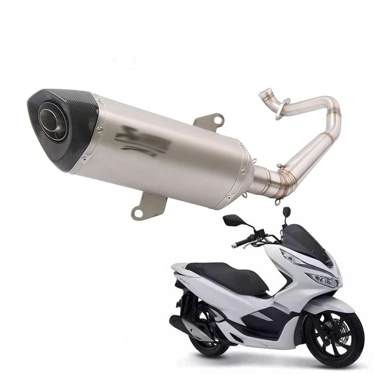 

Motorcycle Exhaust Muffler Escape Pipe Slip On For Honda 2017 18 19 PCX125 PCX150 modified full hexagonal exhaust pipe