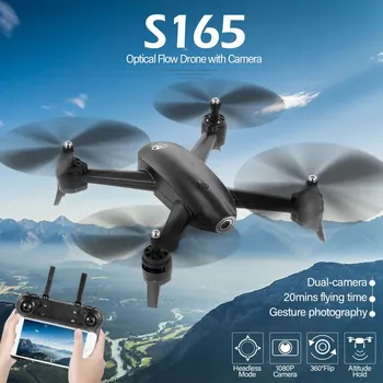 

S165 Optical Flow Drone with Camera 1080P WiFi FPV Altitude Hold Quadcopter with 3 Battery for Boys Kids