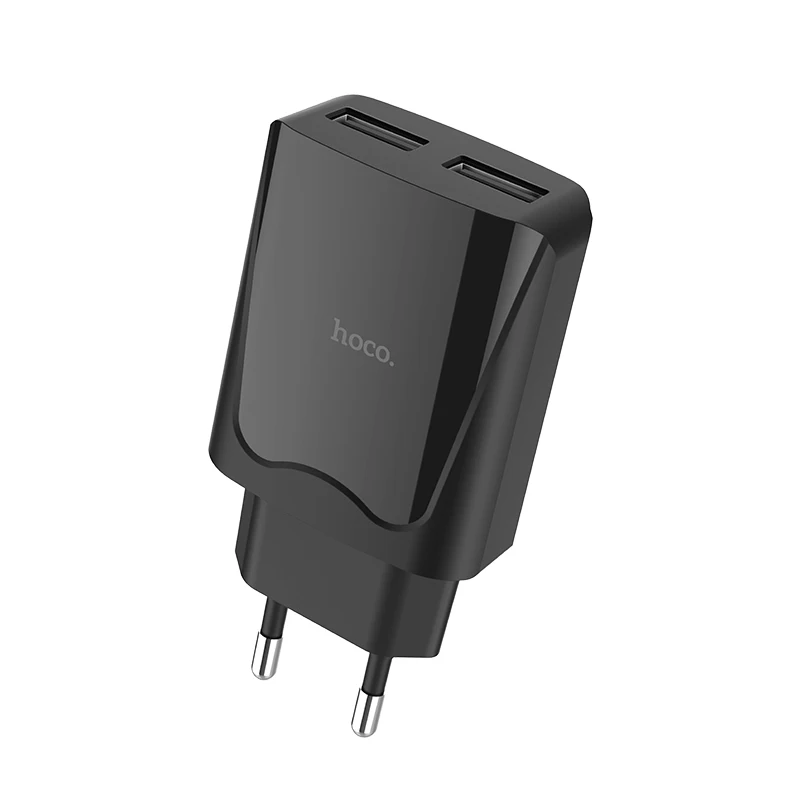 HOCO C52A, 21 шт./лот,, 5 В, 2,4 А, USB зарядное устройство для iPhone 11 Xs Max, евро вилка, настенное зарядное устройство, адаптер для samsung, Xiaomi, huawei