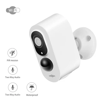 

Mini Surveillance Camera Wifi Solar Panel 3MP with Rechargeable Batteries Low Power 64G Loudspeaker for Outdoor Indoor Security