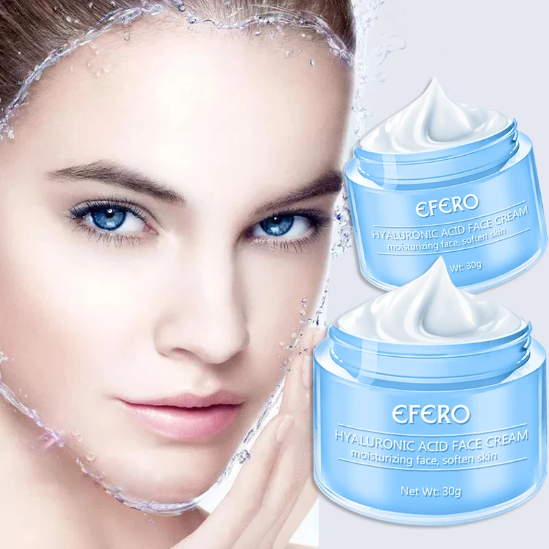 EFERO-suero de esencia de ácido hialurónico, crema facial hidratante de caracol para Día, antiedad, blanqueamiento de arrugas, crema facial brillante