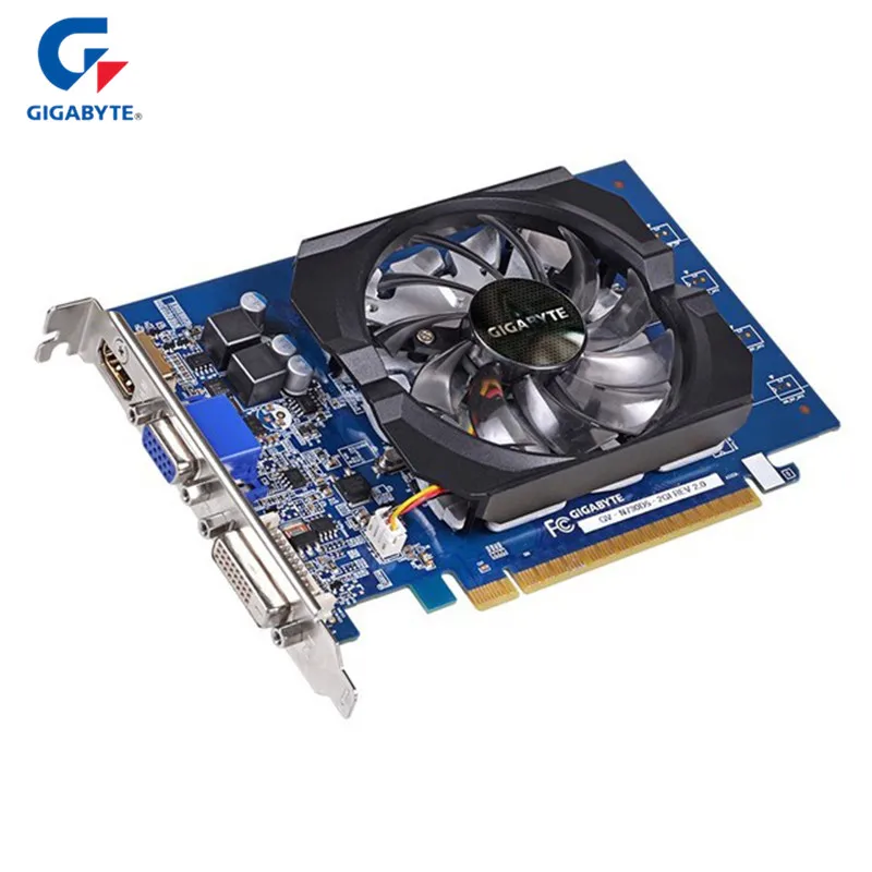 GIGABYTE Nvidia Video Card GT730 2GB DDR5 64Bit GDDR5 Gaming Graphics Cards for NVIDIA Geforce GT 730 HDMI DVI Used VGA Cards