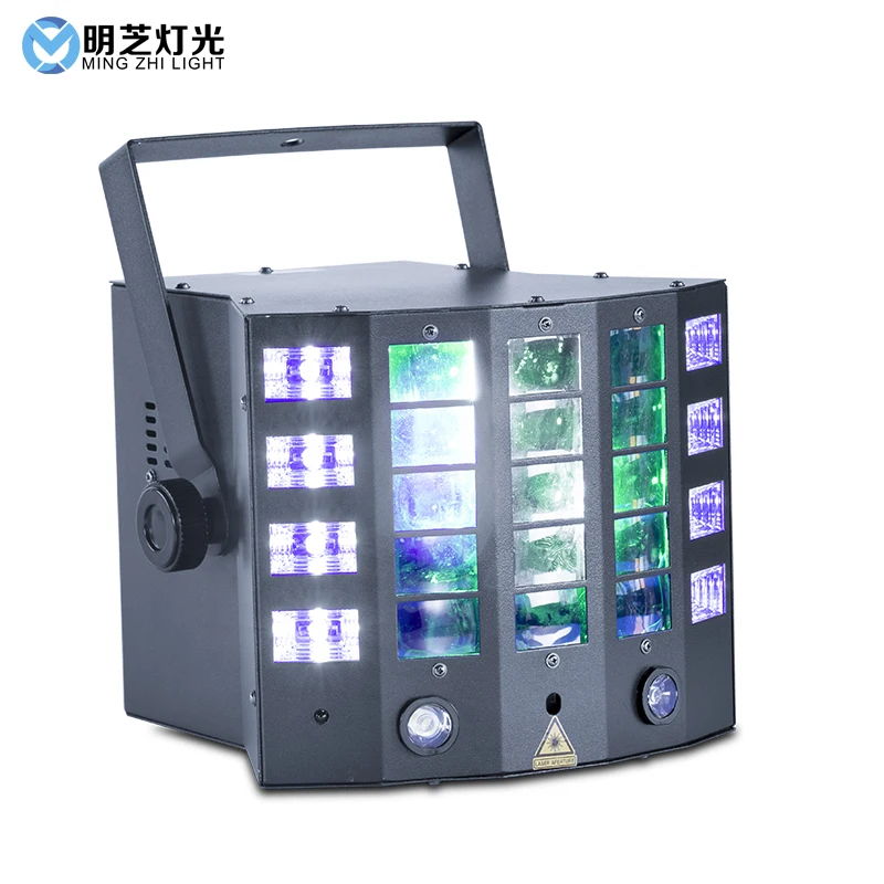 Mingzhi 8*3 вт лазерный эффект освещения сцены RGBY дополнительный звук/авто/DMX/Master slave
