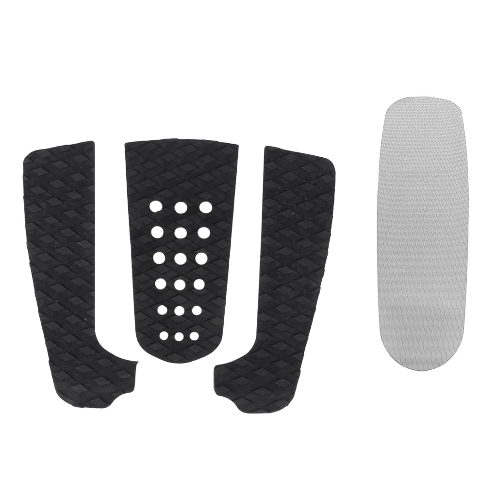 

Anti-slip Longboard Traction Pad Surfboard Paddle Board Deck Pads Grip Black