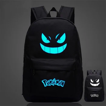

New Men Backpack 2020 Pokemon Gengar New Fashion Casual Backpack Anime Luminous Teenagers Men Women Student Cartoon School Bag