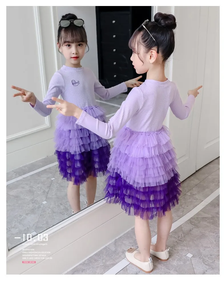 Одежда для девочек, осенне-зимнее Новое модное бархатное платье с длинными рукавами в Корейском стиле, платье принцессы для девочек