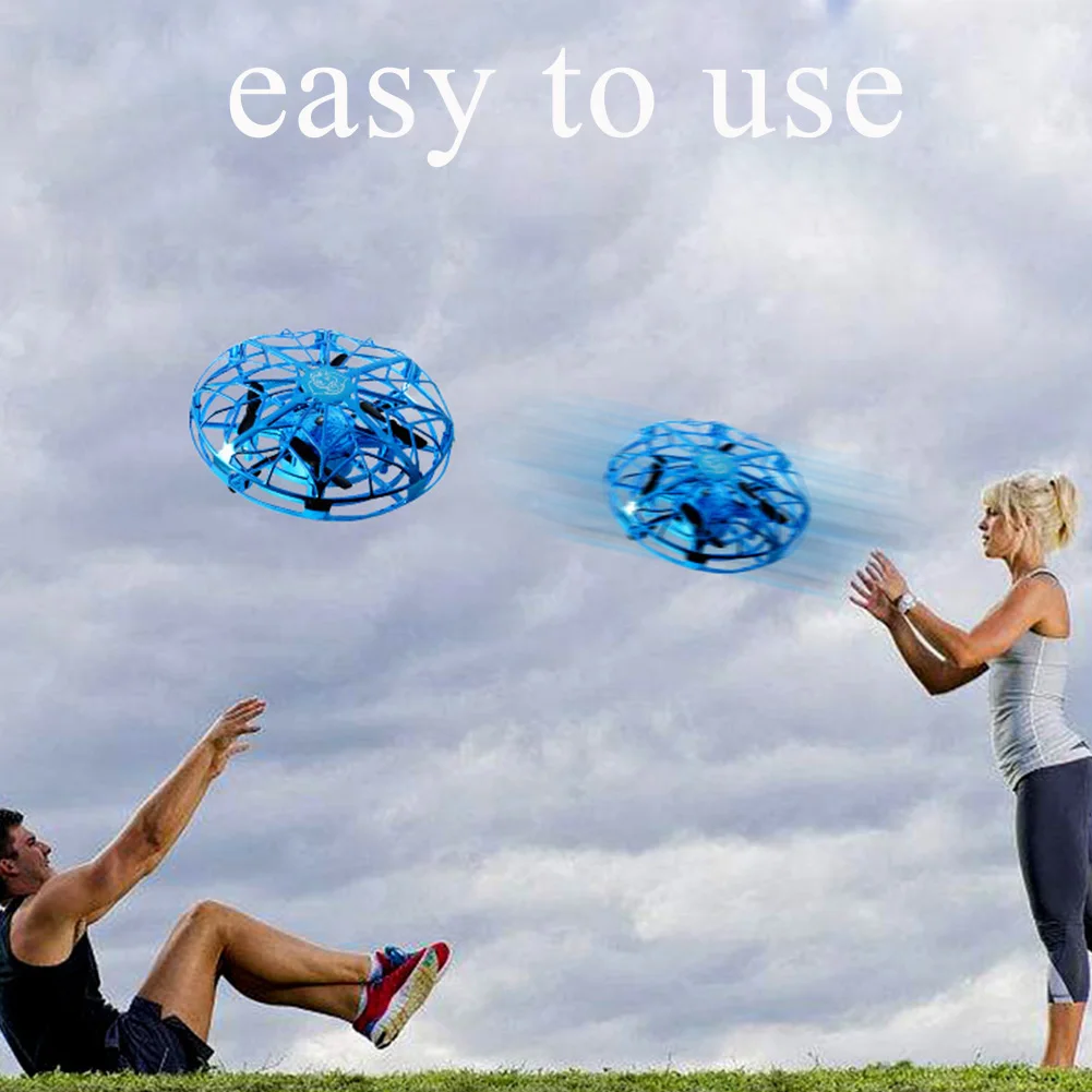 Drone Infraed индукционный мини летающий ABS мягкий светодиодный светильник износостойкий четыре оси НЛО форма дети самолет Анти осень