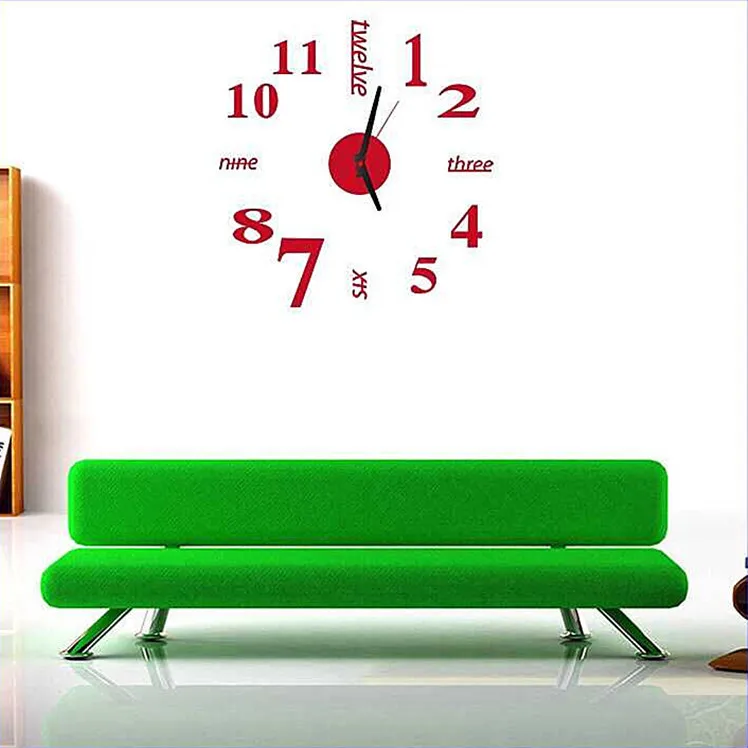 Английский с цифрами DIY стерео настенные часы Cool Fun часы, настенные часы экологически чистые акриловые часы Sticken на стену