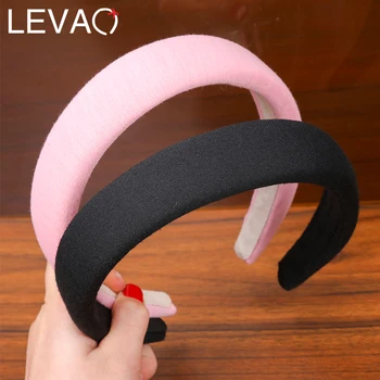 

Levao Knit Fabric Padded Headband Solid Color Hairband Head Bezel for Women Hair Accessories Srping Turban Headband Hair Hoop