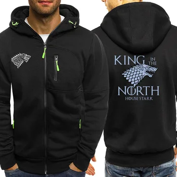 

Game Of Thrones Men's Sportswear KING IN THE NORTH Pattern Clothing For Men House Stark Male Fleece Jacket Casual Harajuku Tops