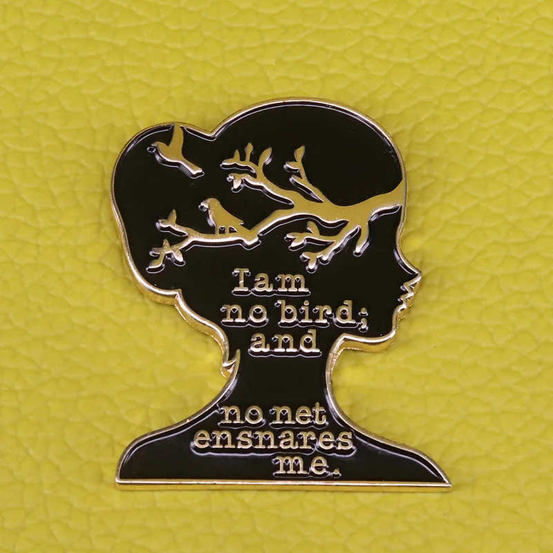 Jane Eyre Badge I Am No Bird E No Net Ensnares Me Smalto Pin Collezione Di Letteratura Gotica