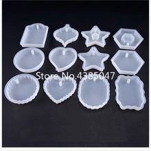 В форме сердца шестигранник изюминка волнистые овальные Expoxy смолы ювелирные изделия формы для изготовления ювелирных изделий кулон инструменты