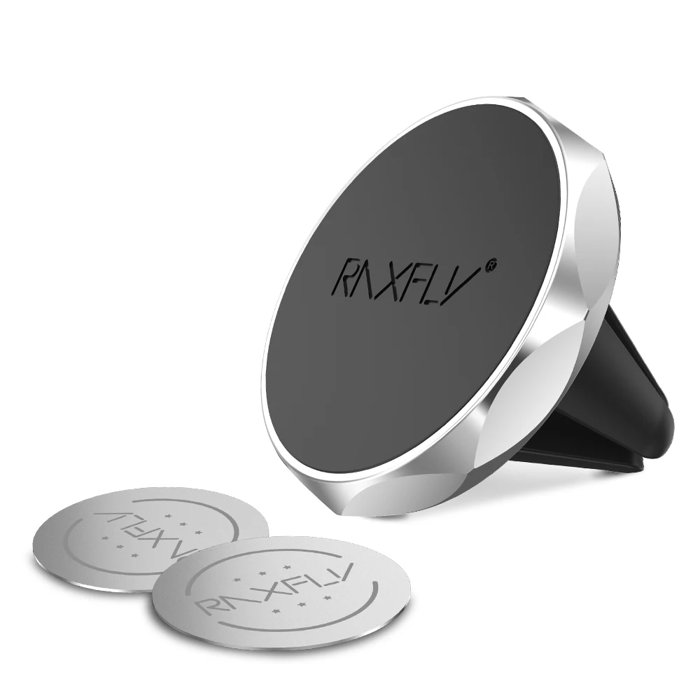 Small Silver Магнитный автомобильный держатель для телефона RAXFLY, автомобильный держатель для мобильного телефона, подставка для iPhone, samsung, Xiaomi, поддержка смартфона, Voiture - Цвет: Small Silver