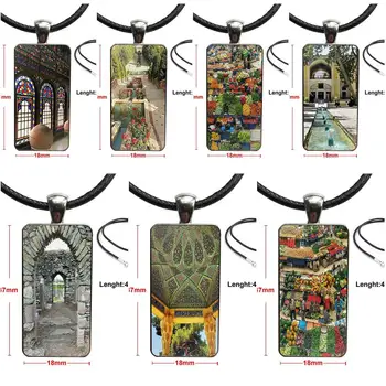 

Love Kurdistan Popular Hot Glass Cabochon Choker Pendant Rectangle Necklace Stainless Steel Color Jewelry For Women