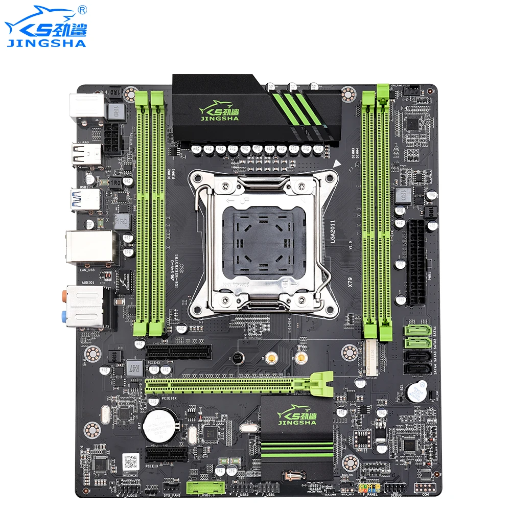 ^Cheap JINGSHA X79 Motherboard LGA2011 CPU MATX USB3.0 SATA3 PCI-E NVME M.2 SSD X79 LGA 2011 Motherbboard 4 Channel DDR3 Up to 64GB