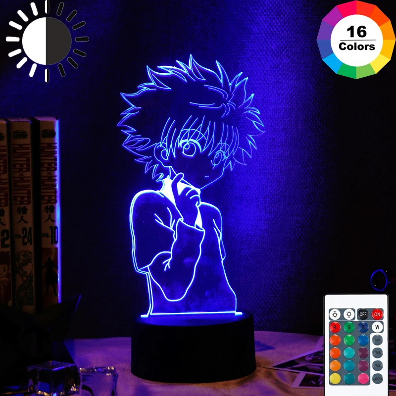 3D Lamp Anime Hunter X Hunter Bedroom Décor Manga Night Light 16 Color Remote