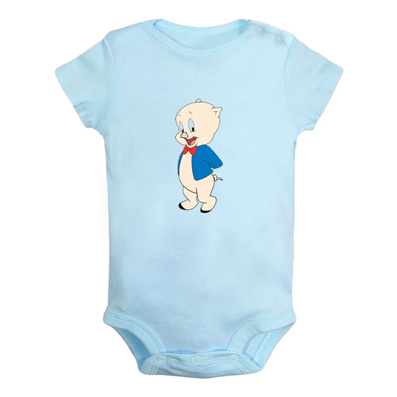 JcBaby1327BLD Милый комплект одежды для новорожденных мальчиков и девочек с изображением поросенка из мультфильма JDM Art Car sticker Bomb - Цвет: JcBaby1327BLD