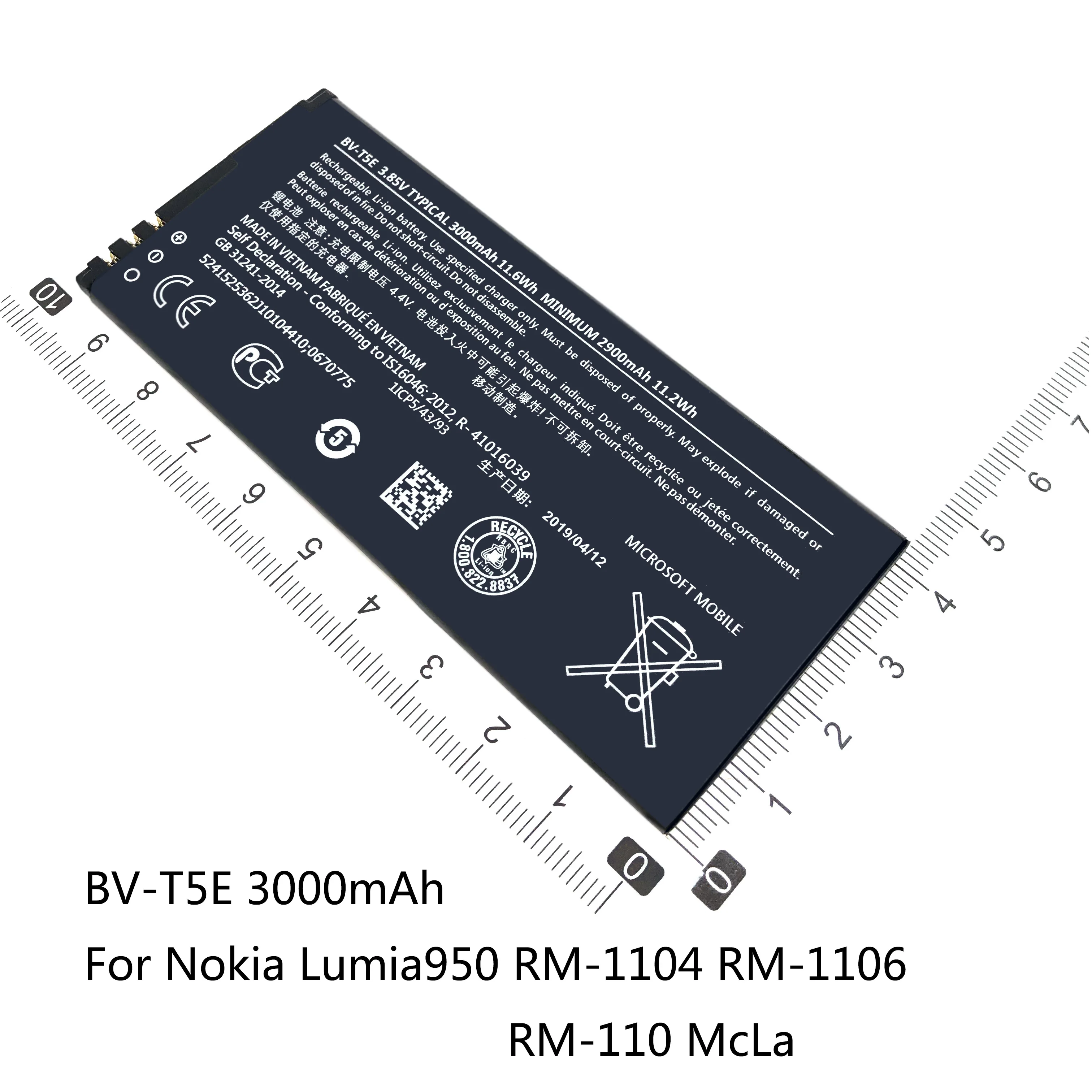 Аккумуляторная батарея для телефона Φ Microsoft Nokia Lumia 650 T4B 640XL T5E 950|Аккумуляторы