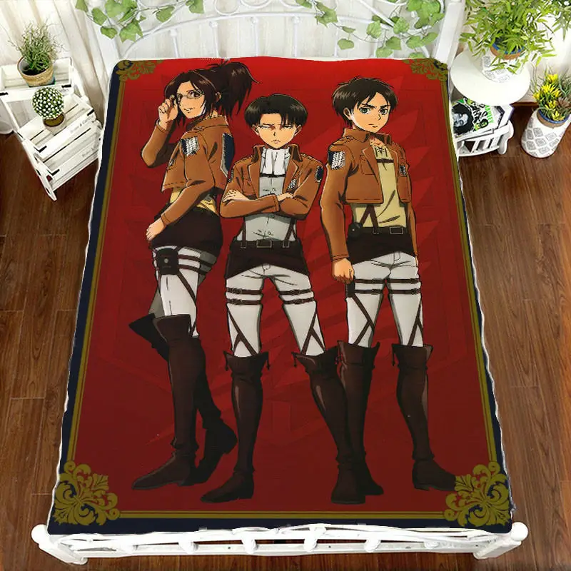 Anime Manga Shingeki no Kyojin Attack on Titan Bed Sheet 150*200cm Bedsheet - Цвет: 6