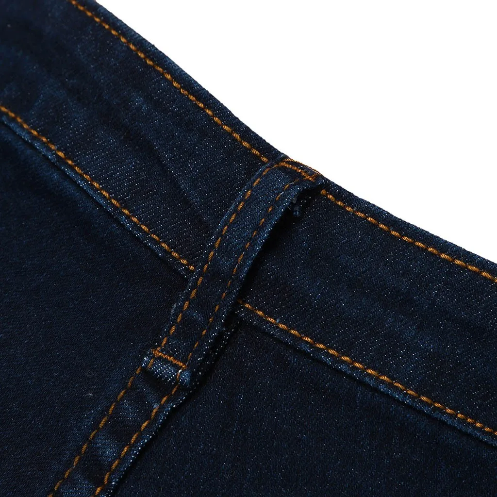 Женские джинсы, зимние джинсовые расклешенные брюки с высокой талией, эластичные уличные джинсы d91119