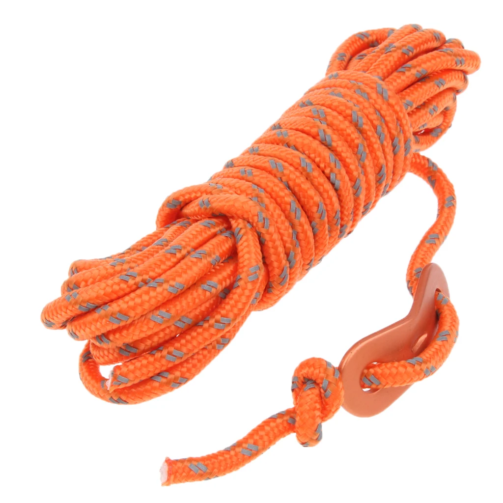 4mm Reflective Tent Guide Rope Guy Line Cord, Essential Camping Survival Gear Accessories